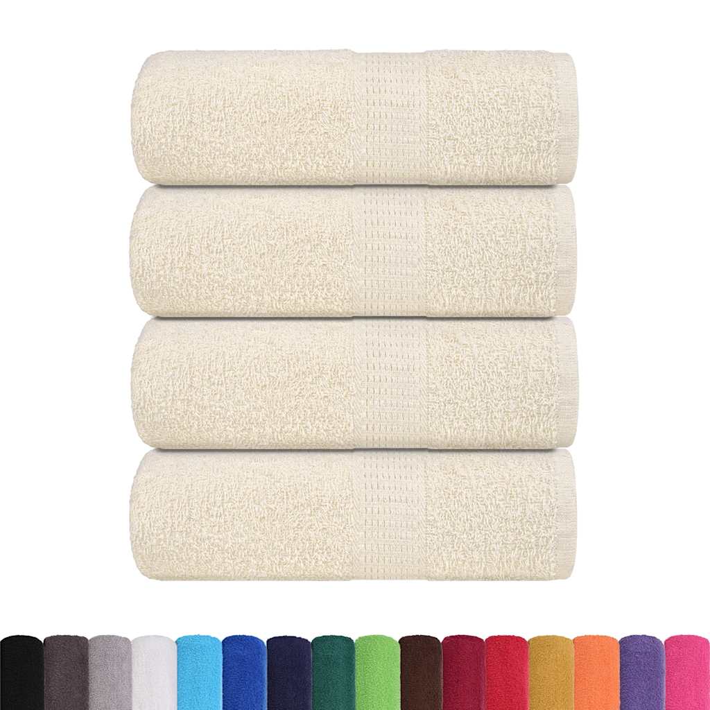 Rankšluosčiai FROGN, 4 vnt., kreminės spalvos, 30x30 cm, 360 g/m²