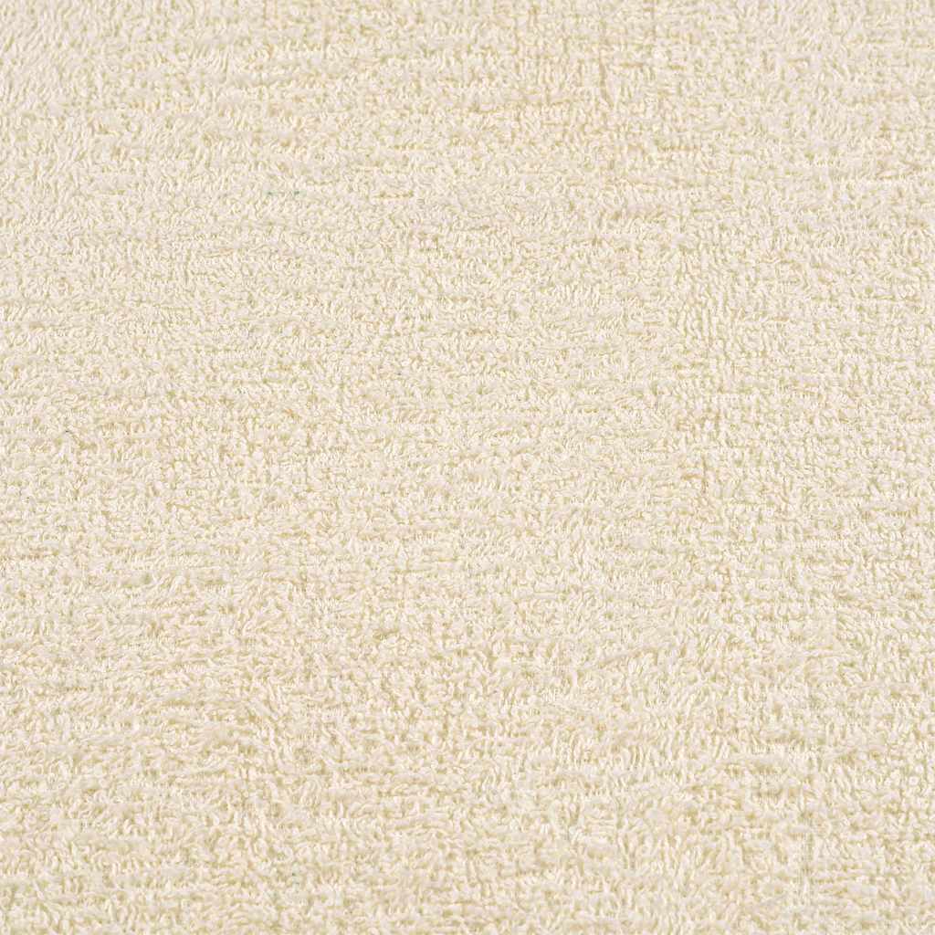Rankšluosčiai, 2vnt., kreminiai, 100x200 cm, medvilnė, 360g/m²