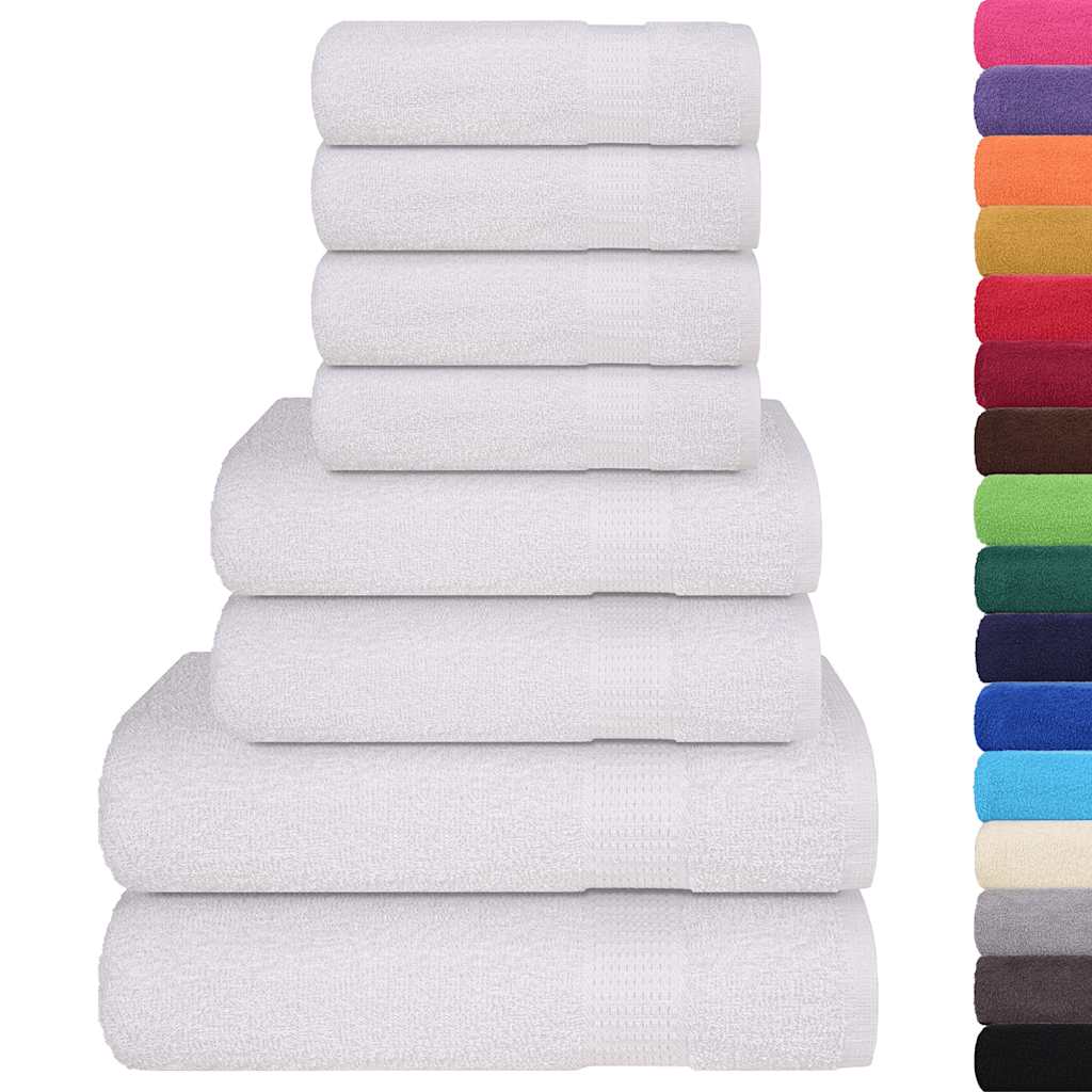 Rankšluosčių rinkinys, 8vnt., balti, 100% medvilnė, 360g/m²