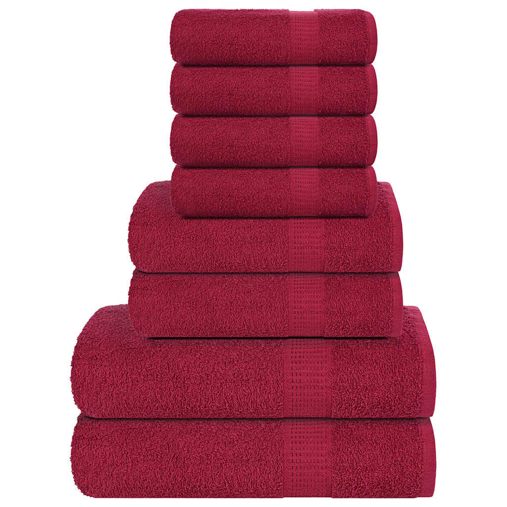 8 dalių rankšluosčių komplektas FROGN bordo spalvos, 360 g/m²