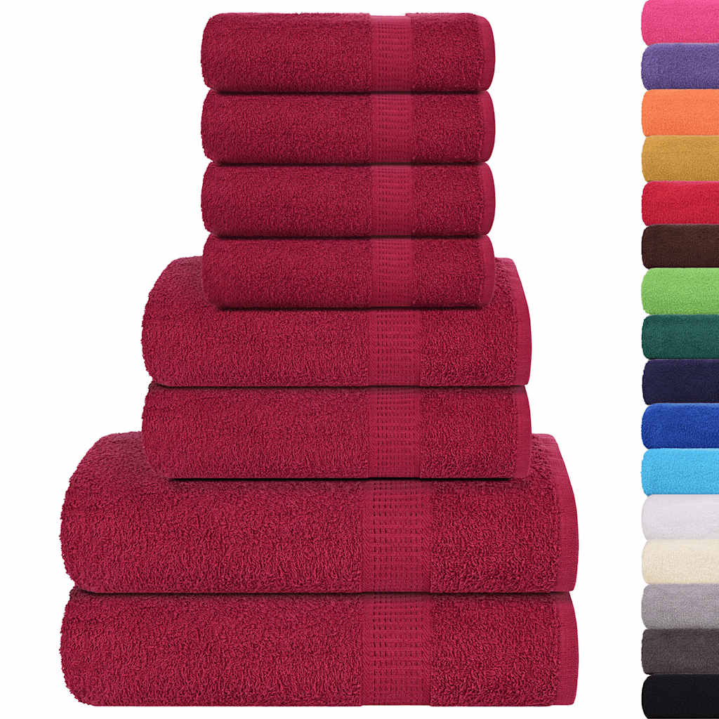 8 dalių rankšluosčių komplektas FROGN bordo spalvos, 360 g/m²
