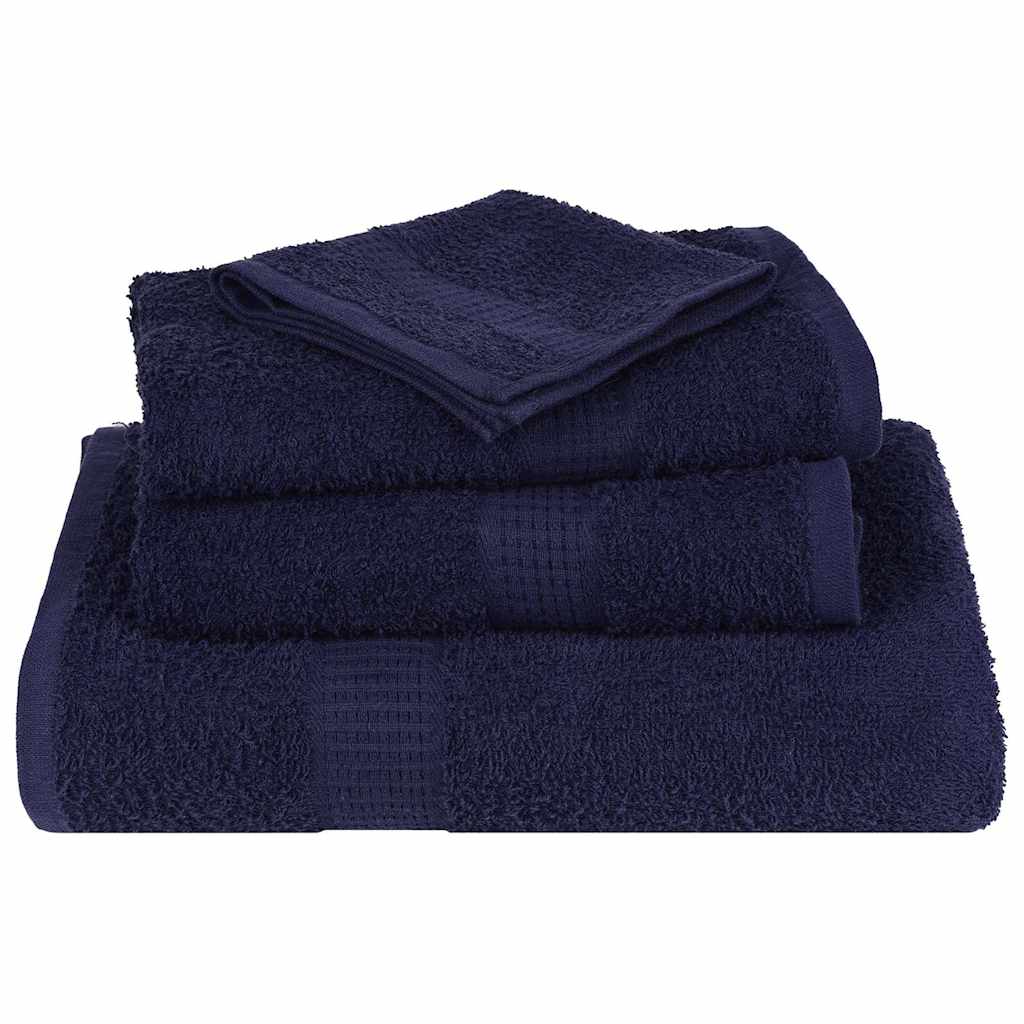 Rankšluosčių rinkinys, 8vnt., mėlyni, 100% medvilnė, 360g/m²