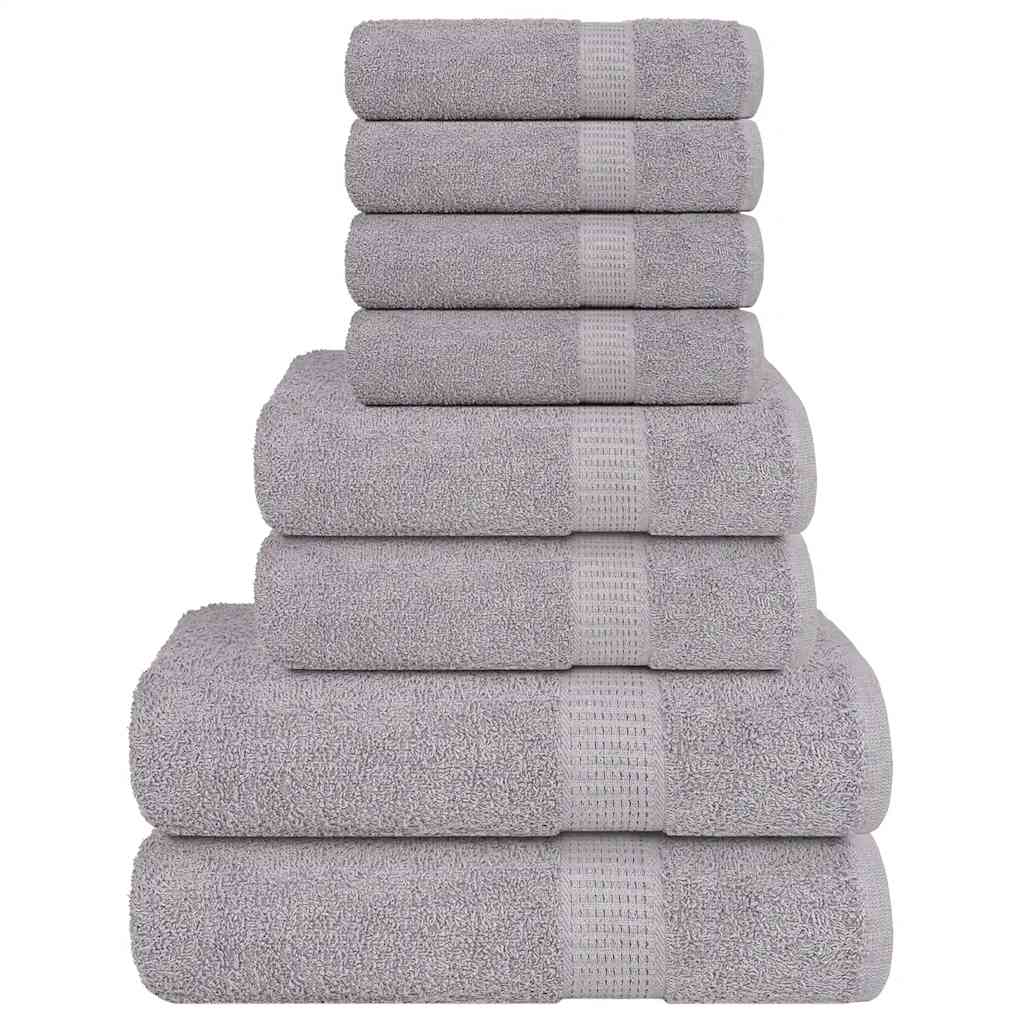 Rankšluosčių rinkinys, 8vnt., pilki, 100% medvilnė, 360g/m²