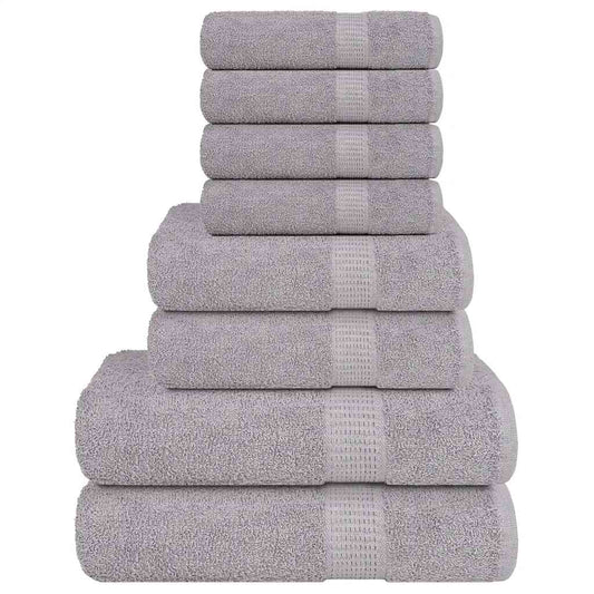 Rankšluosčių rinkinys, 8vnt., pilki, 100% medvilnė, 360g/m²