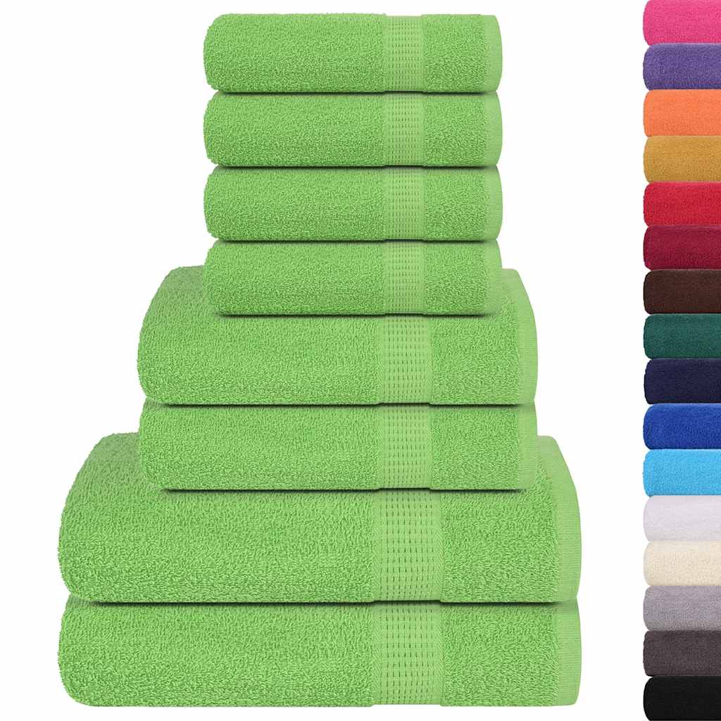 Rankšluosčių rinkinys, 8vnt., žali, 100% medvilnė, 360g/m²