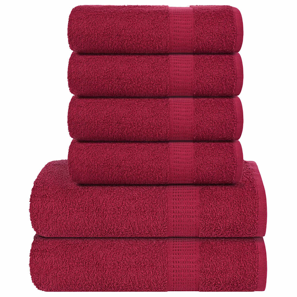 6 dalių rankšluosčių komplektas FROGN bordo spalvos, 360 g/m²