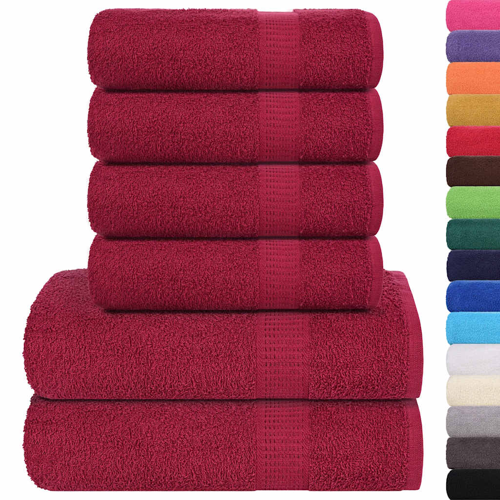 6 dalių rankšluosčių komplektas FROGN bordo spalvos, 360 g/m²