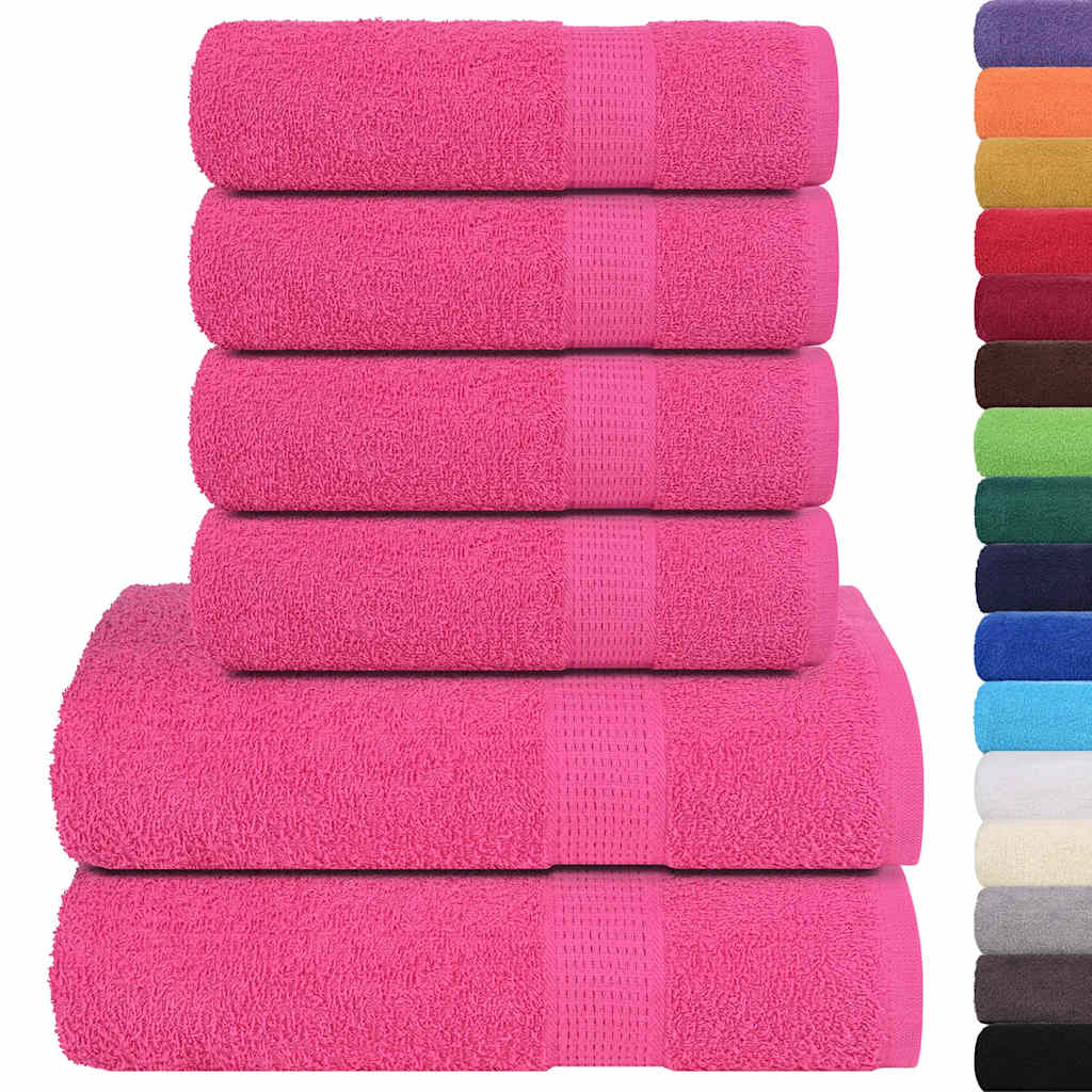 6 dalių rankšluosčių komplektas FROGN rožinis, 360 g/m²