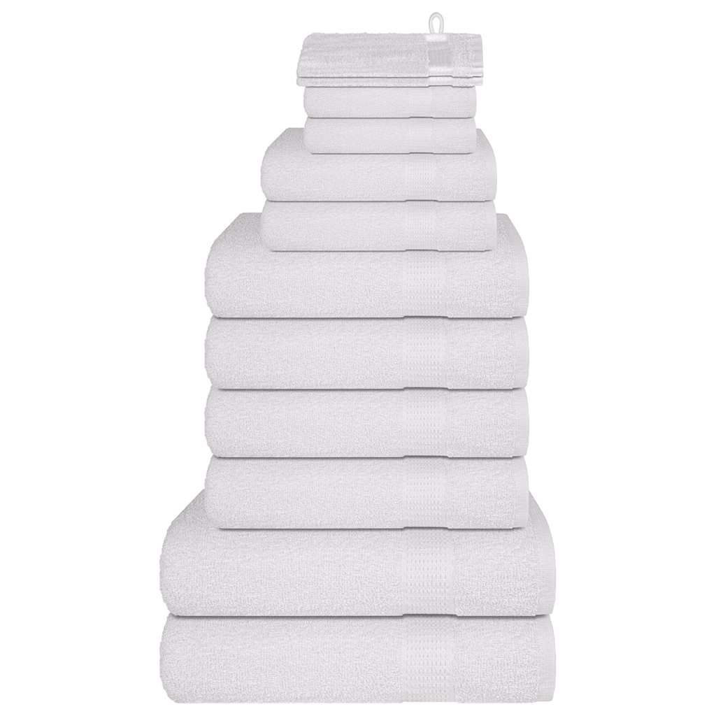 Rankšluosčių rinkinys, 12vnt., balti, 100% medvilnė, 360g/m²