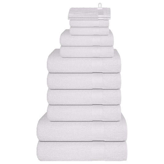 Rankšluosčių rinkinys, 12vnt., balti, 100% medvilnė, 360g/m²