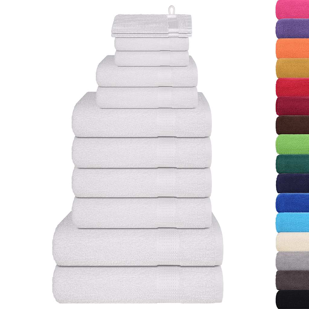 Rankšluosčių rinkinys, 12vnt., balti, 100% medvilnė, 360g/m²