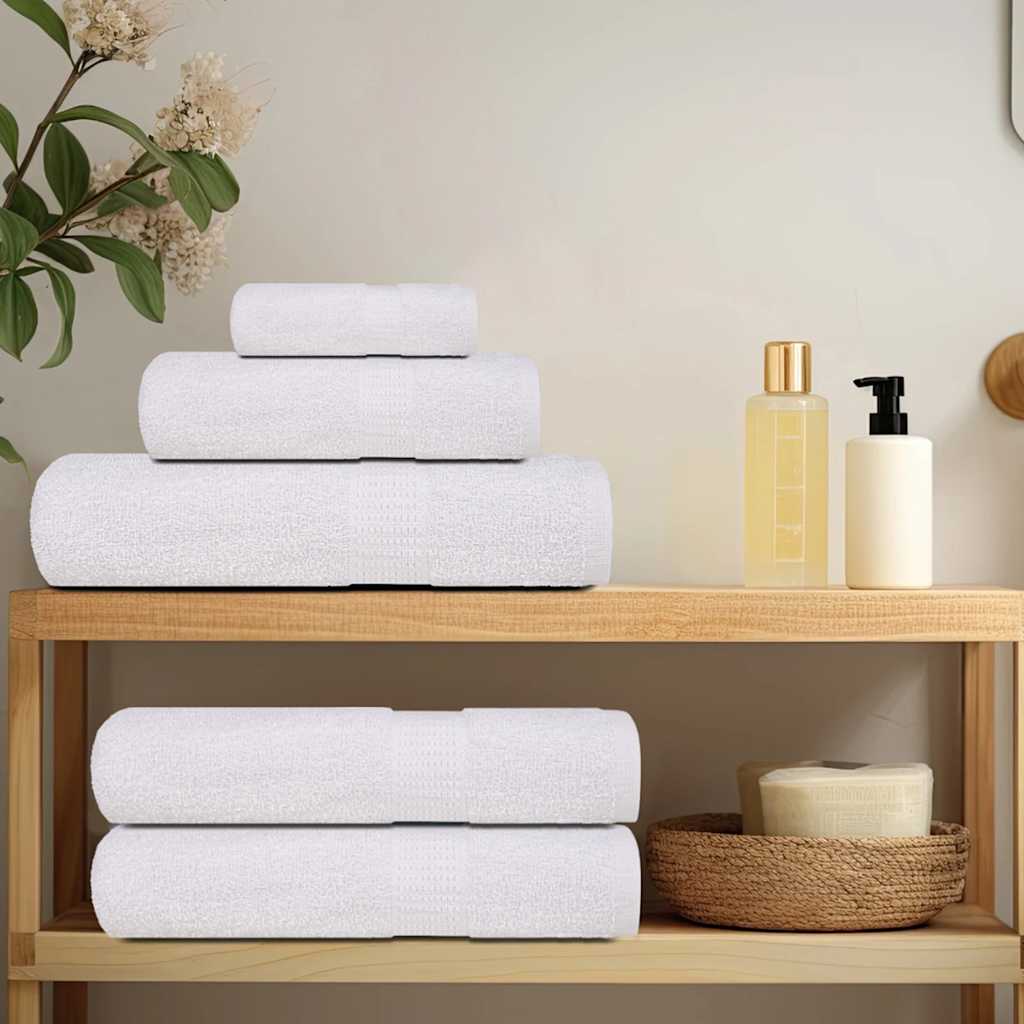Rankšluosčių rinkinys, 12vnt., balti, 100% medvilnė, 360g/m²