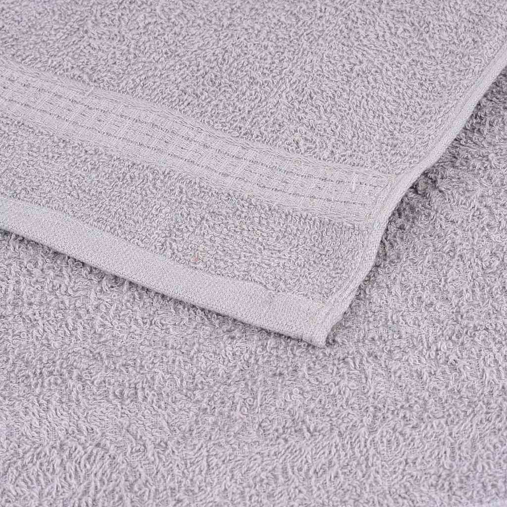 Rankšluosčių rinkinys, 12vnt., pilki, 100% medvilnė, 360g/m²