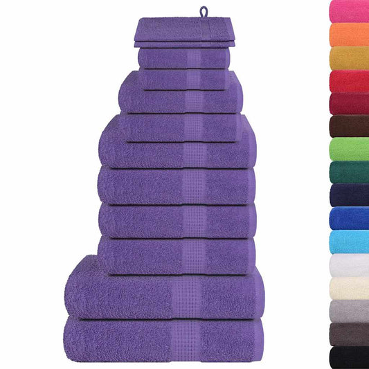 12 dalių rankšluosčių komplektas FROGN, violetinis, 100% medvilnė