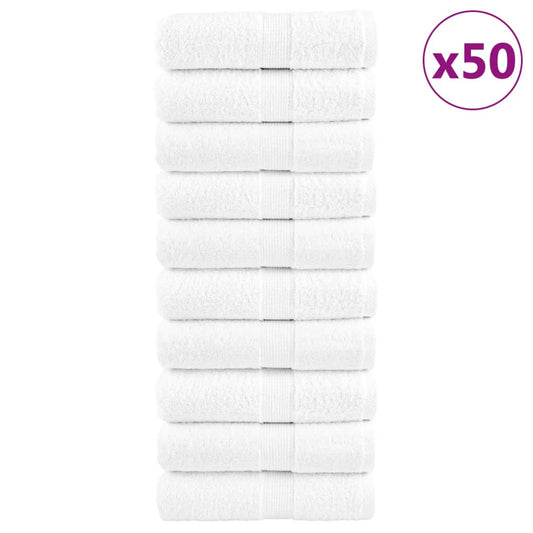 Aukščiausios kokybės rankšluosčiai SOLUND, 50 vnt., balti, 15 x 21 cm, 600 g/m²