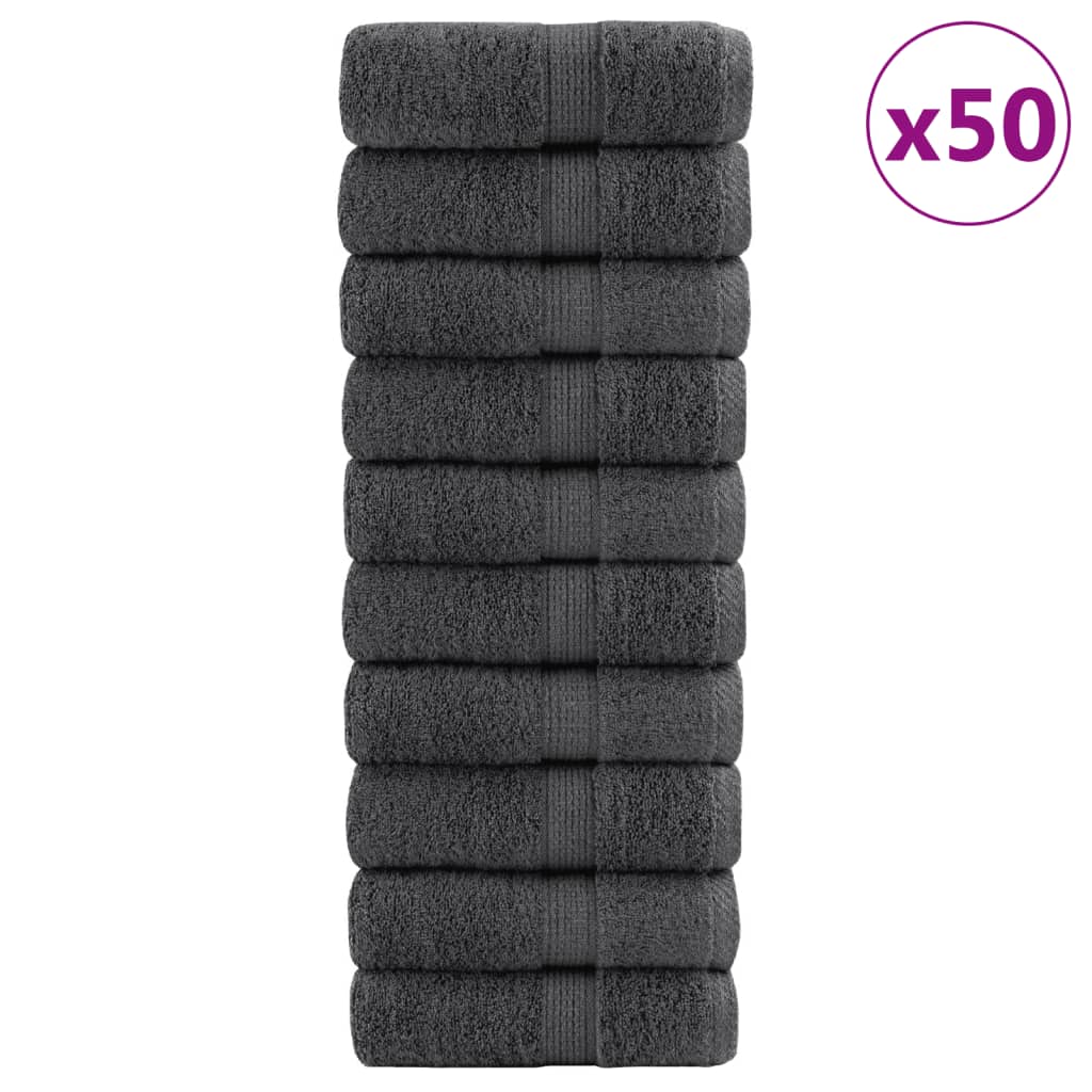 Svečių rankšluosčiai SOLUND, 50vnt., antracito, 30x50cm 600g/m²