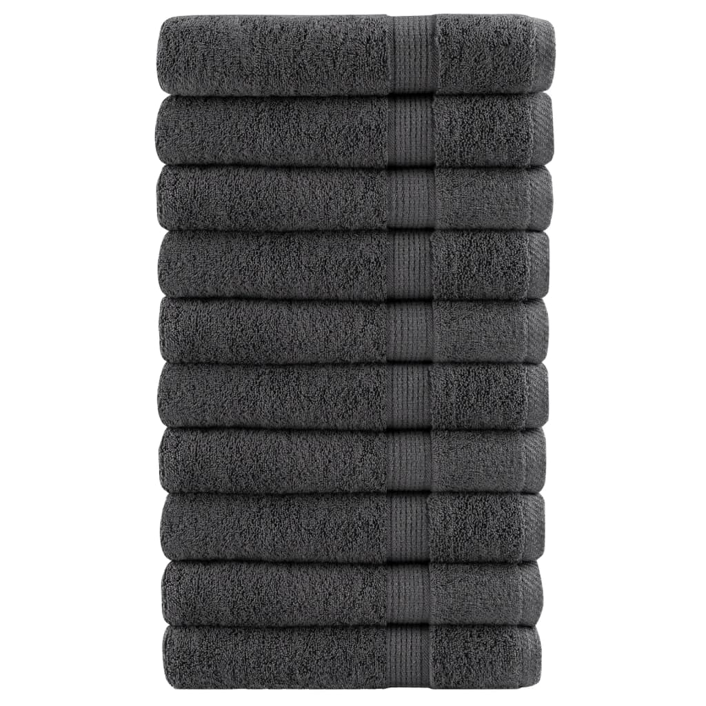 Rankšluosčiai SOLUND, 10vnt., antracito, 100x200cm, 600g/m²