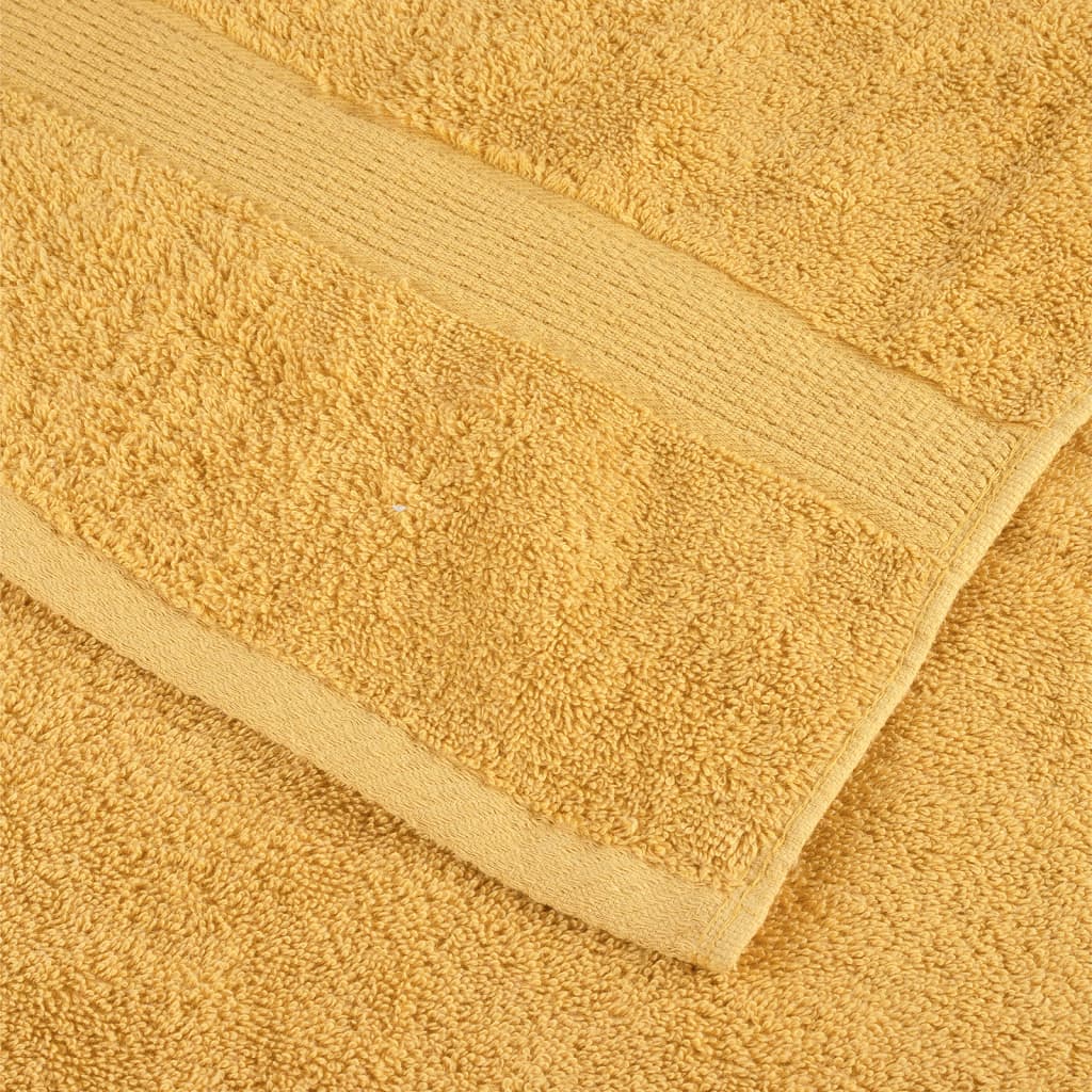 Dušo rankšluosčiai, SOLUND, 4vnt., auksiniai, 70x140cm, 600g/m²