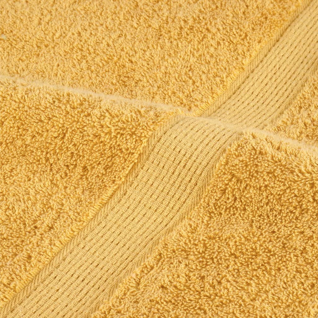 Dušo rankšluosčiai SOLUND, 10vnt., auksiniai, 70x140cm, 600g/m²