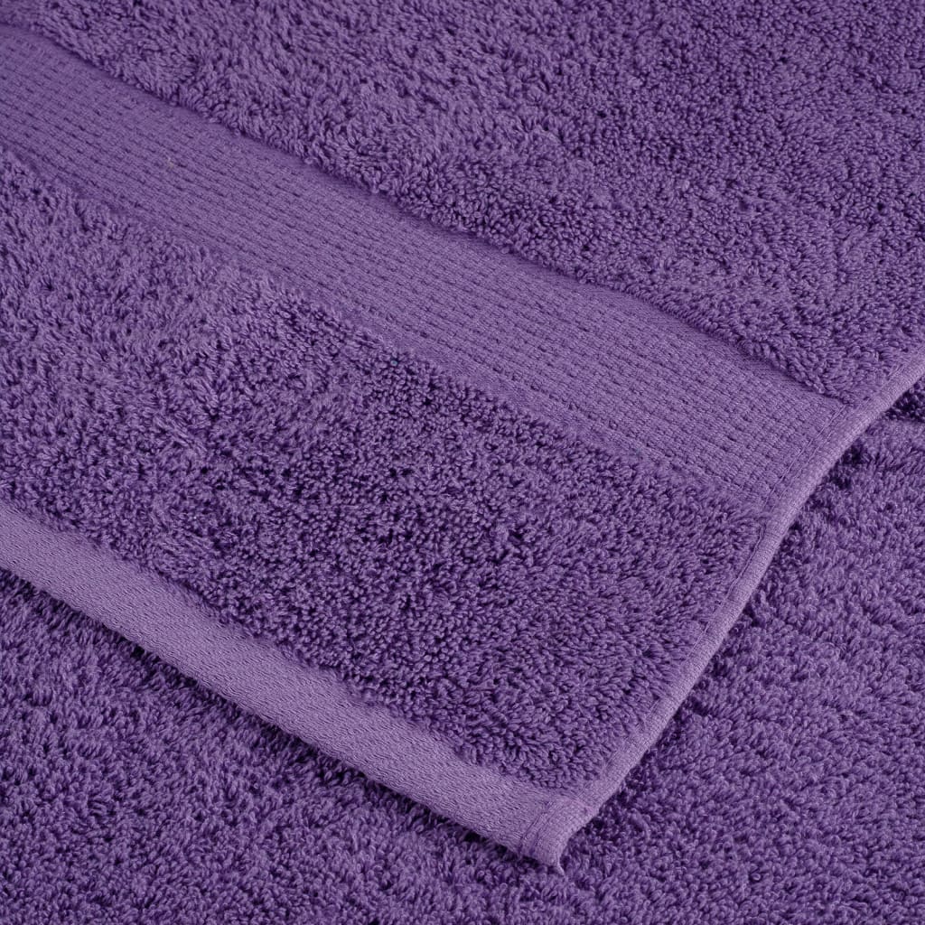 Aukščiausios kokybės rankšluosčiai SOLUND, 10 vnt., violetiniai, 30x30 cm, 600 g/m²