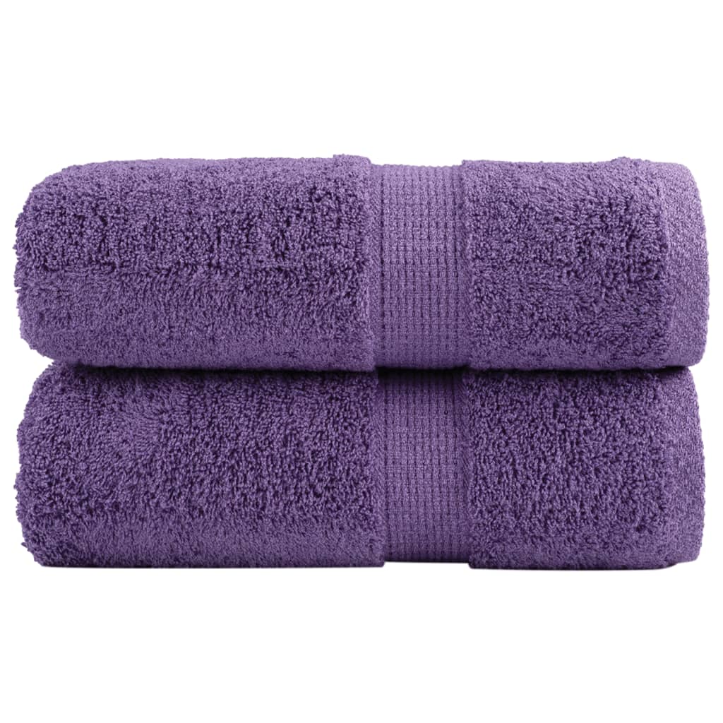 Aukščiausios kokybės svečių rankšluosčiai SOLUND, 2 vnt., violetiniai, 30x50 cm, 600 g/m²