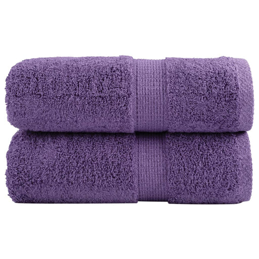 Aukščiausios kokybės svečių rankšluosčiai SOLUND, 2 vnt., violetiniai, 30x50 cm, 600 g/m²