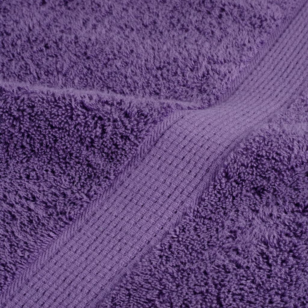 Aukščiausios kokybės svečių rankšluosčiai SOLUND, 2 vnt., violetiniai, 30x50 cm, 600 g/m²