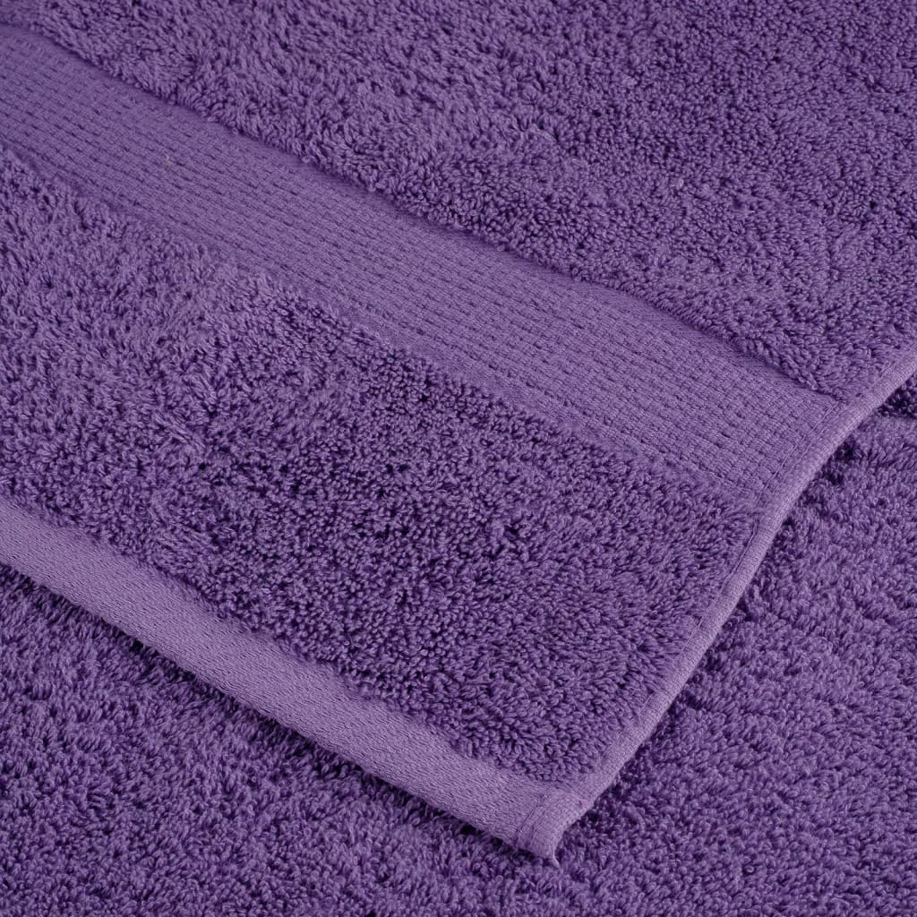 Aukščiausios kokybės svečių rankšluosčiai SOLUND, 4 vnt., violetiniai, 30x50 cm, 600 g/m²