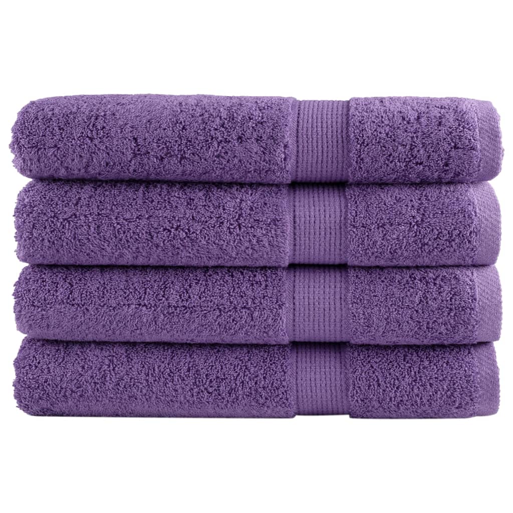 Rankšluosčiai SOLUND, 4vnt., violetiniai, 100x200cm, 600g/m²