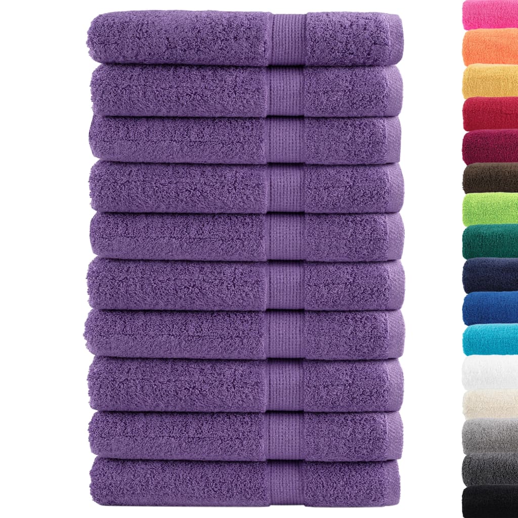 Rankšluosčiai SOLUND, 10vnt., violetiniai, 100x200cm, 600g/m²