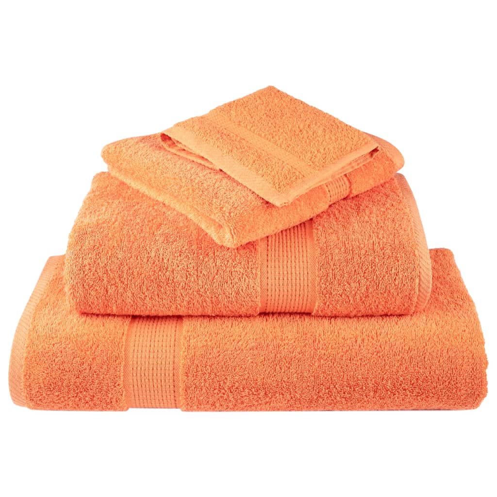 Aukščiausios kokybės rankšluosčiai SOLUND, 2 vnt., oranžiniai, 30x30 cm, 600 g/m²