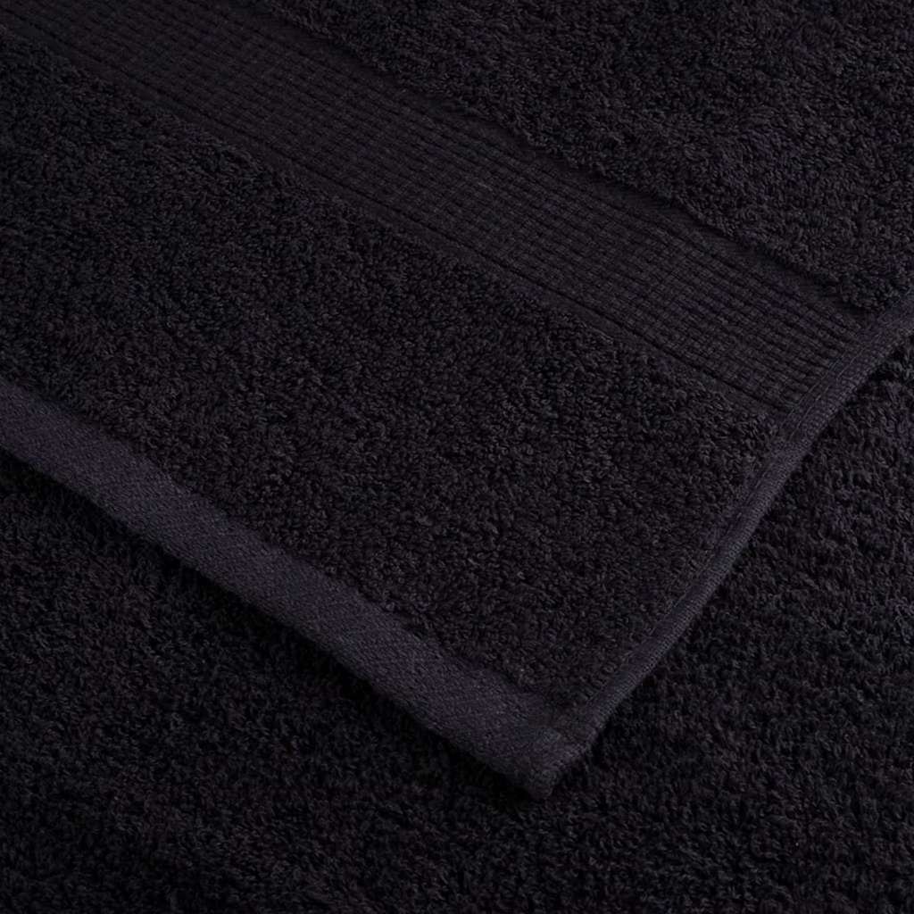 Svečių Rankšluostis SOLUND 2 pcs Juoda 15 x 21 cm 550 gsm