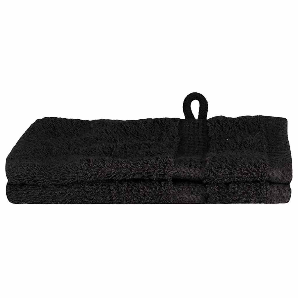 Svečių Rankšluostis SOLUND 2 pcs Juoda 15 x 21 cm 550 gsm
