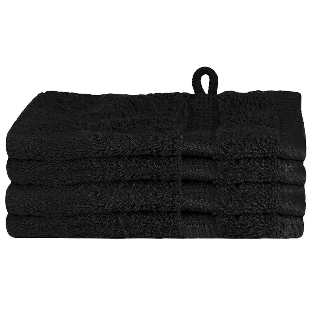 Svečių Rankšluostis SOLUND 4 pcs Juoda 15 x 21 cm 550 gsm