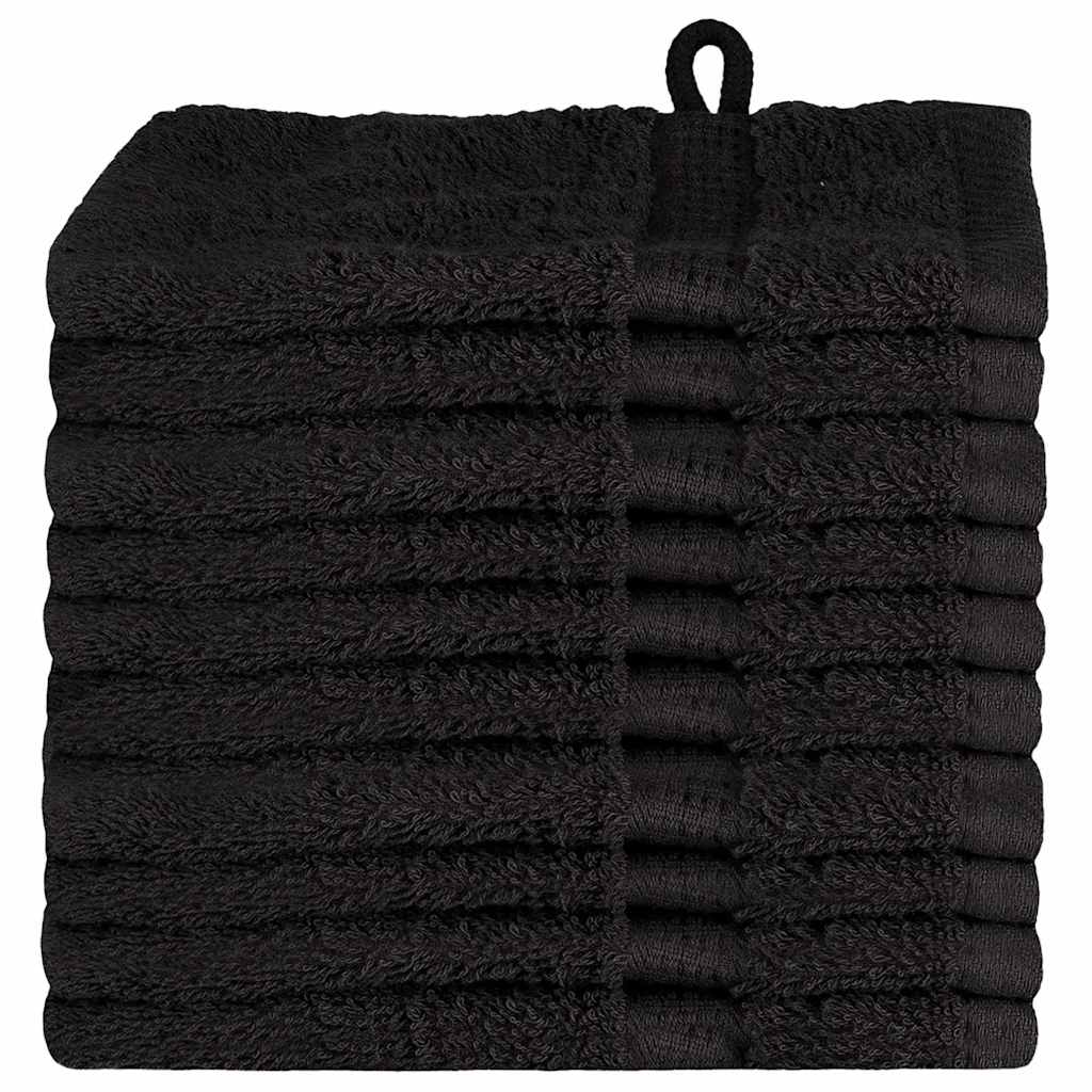 Svečių Rankšluostis SOLUND 10 pcs Juoda 15 x 21 cm 550 gsm