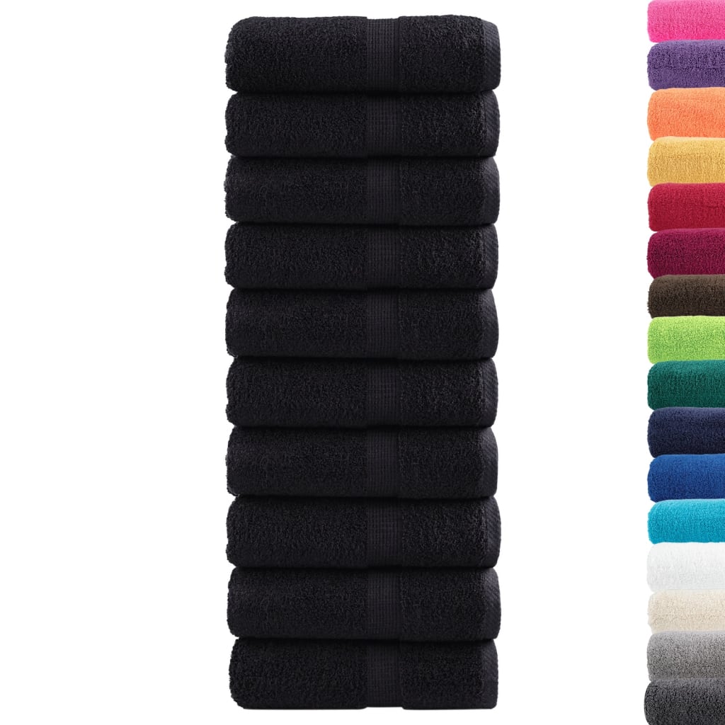 Rankšluosčiai SOLUND, 10vnt., juodi, 30x30cm, 600g/m²