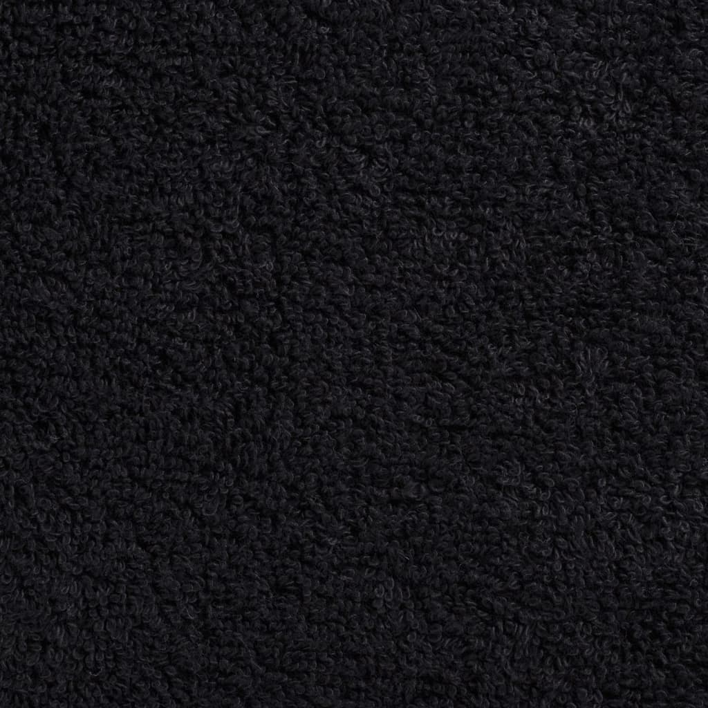 Aukščiausios kokybės svečių rankšluosčiai SOLUND, 10 vnt., juodi, 30x50 cm, 600 g/m²