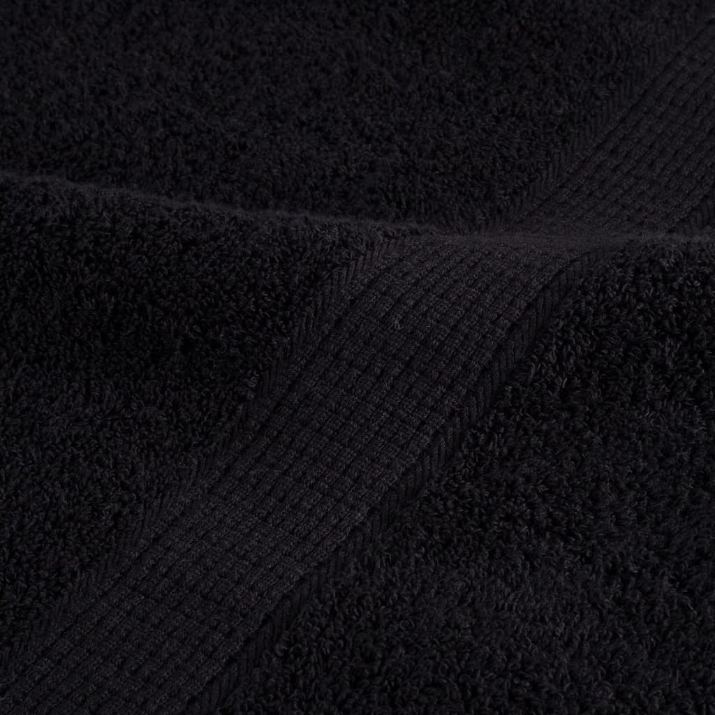 Dušo rankšluosčiai SOLUND, 4vnt., juodi, 70x140cm, 600g/m²