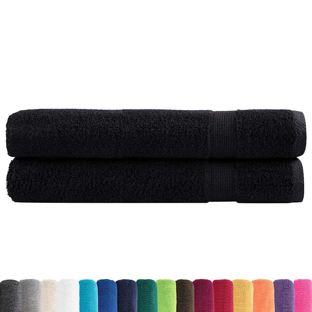 Rankšluosčiai SOLUND, 2vnt., juodi, 100x200cm, 600g/m²