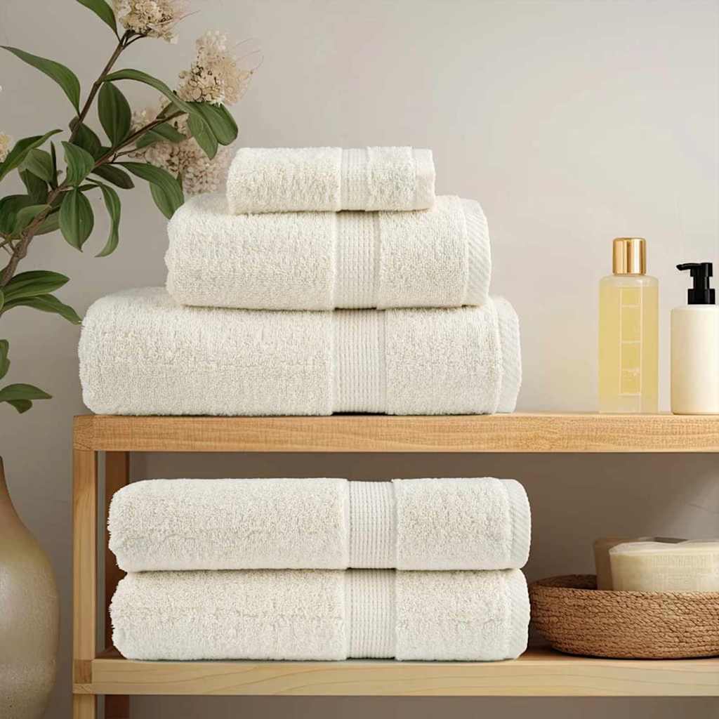 Svečių Rankšluostis SOLUND 4 pcs Kreminė 15 x 21 cm 550 gsm