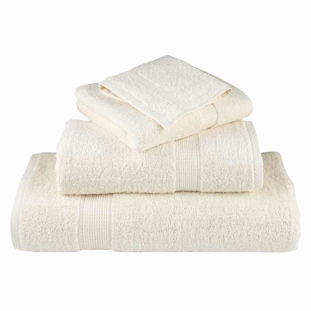 Svečių Rankšluostis SOLUND 4 pcs Kreminė 15 x 21 cm 550 gsm