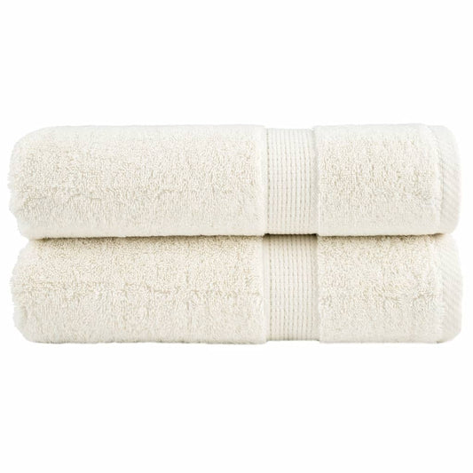 Aukščiausios kokybės rankšluosčiai SOLUND, 2 vnt., kreminės spalvos, 50 x 100 cm, 600 g/m²