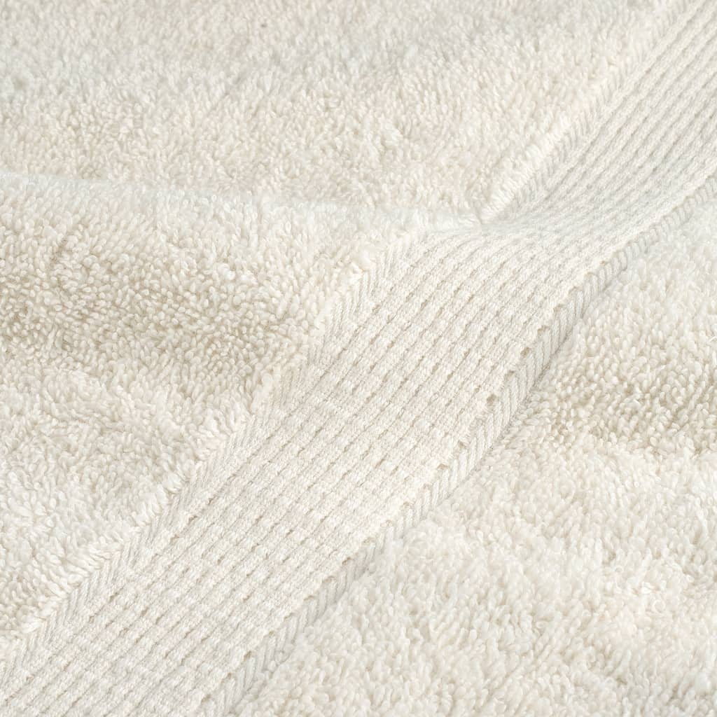 Pirties rankšluosčiai SOLUND, 4vnt., kreminiai 80x200cm 600g/m²