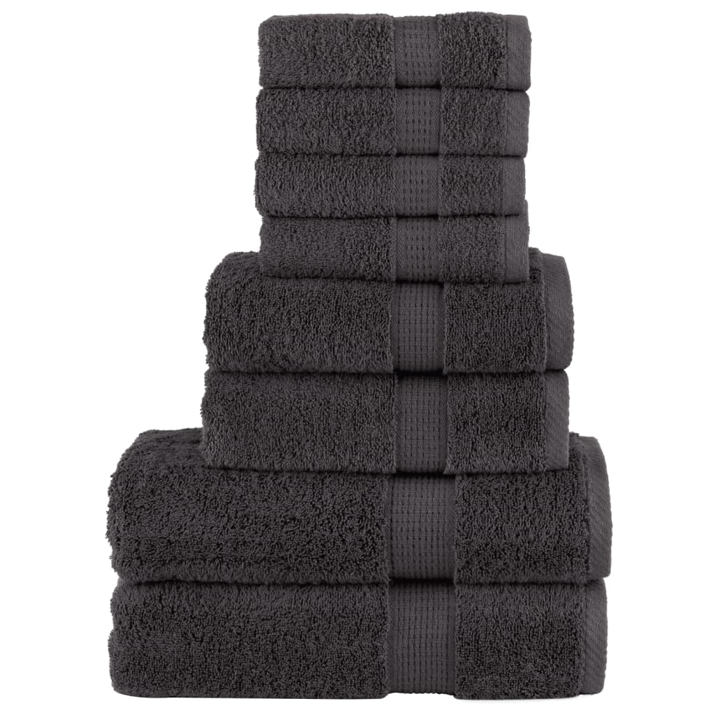 Rankšluosčių rinkinys SOLUND, 8vnt., antracito, 600g/m²