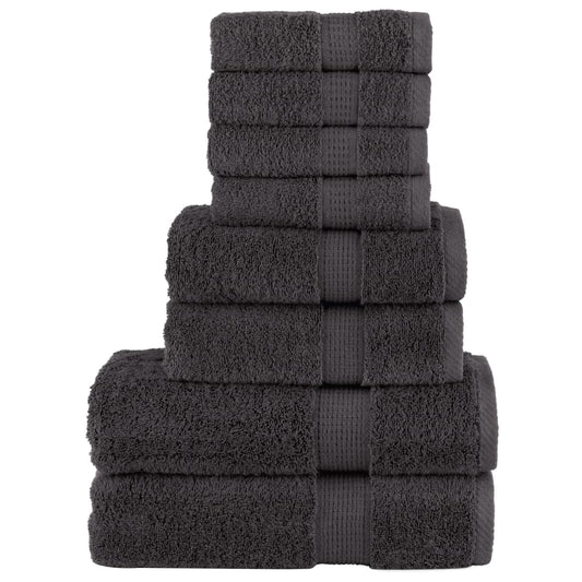 Rankšluosčių rinkinys SOLUND, 8vnt., antracito, 600g/m²
