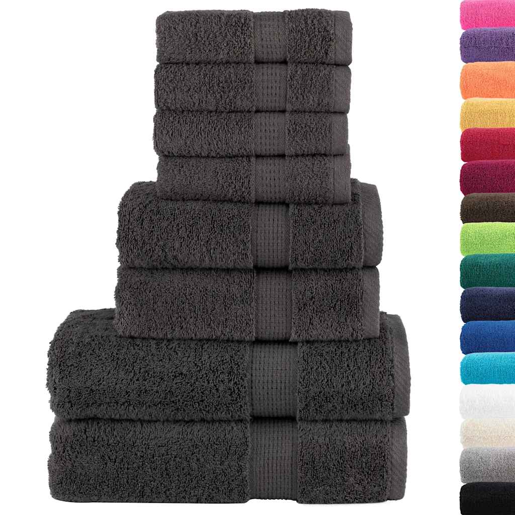 Rankšluosčių rinkinys SOLUND, 8vnt., antracito, 600g/m²
