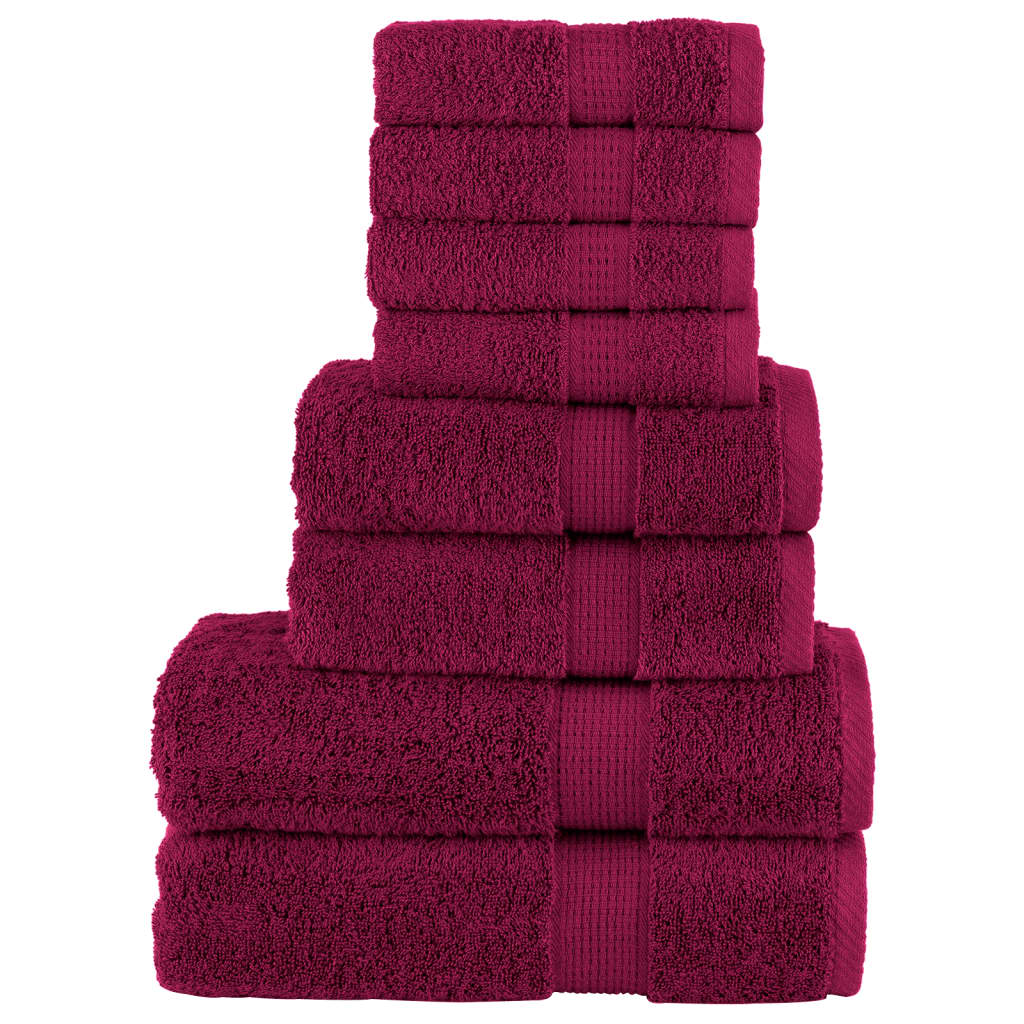 Rankšluosčių rinkinys SOLUND, 8vnt., tamsiai raudoni, 600g/m²