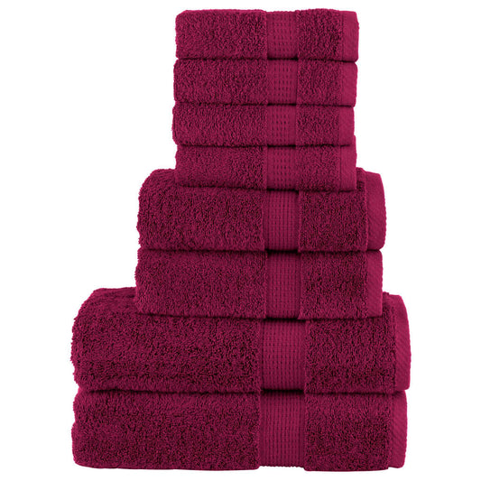 Rankšluosčių rinkinys SOLUND, 8vnt., tamsiai raudoni, 600g/m²