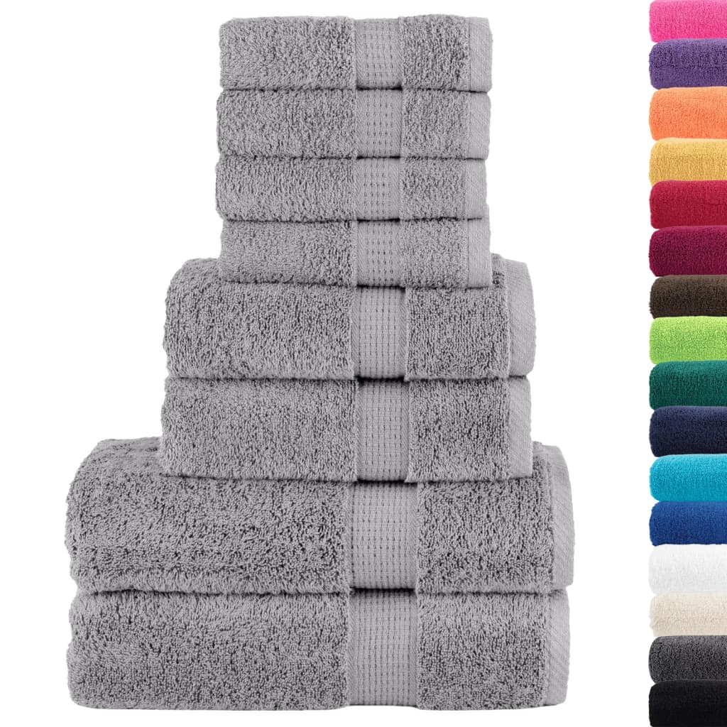 Rankšluosčių rinkinys SOLUND, 8vnt., pilki, 600g/m²