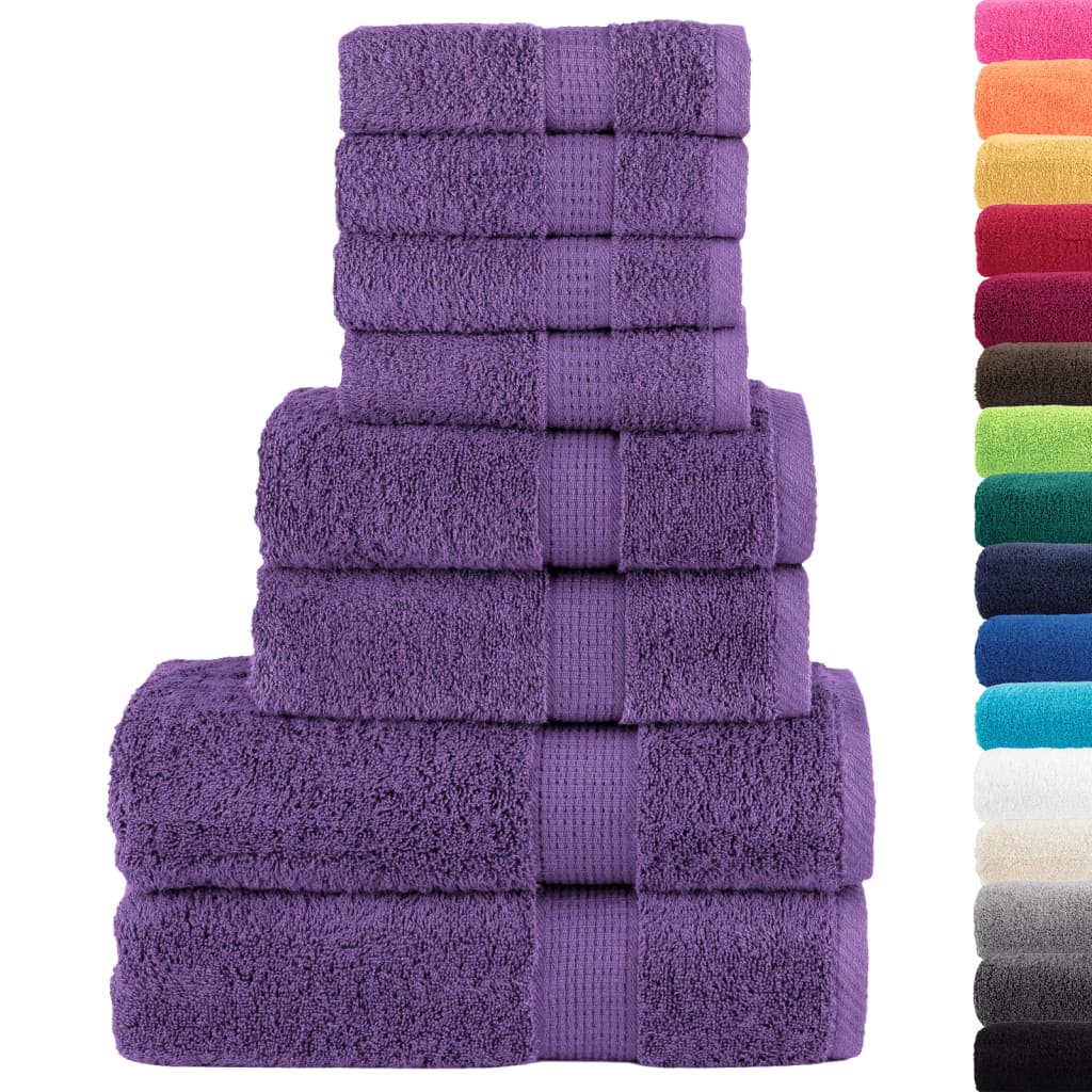 Rankšluosčių rinkinys SOLUND, 8vnt., violetiniai, 600g/m²